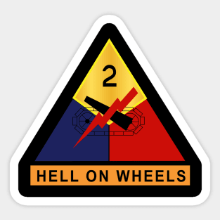 2nd Armored - Hell on Wheels wo Txt Sticker